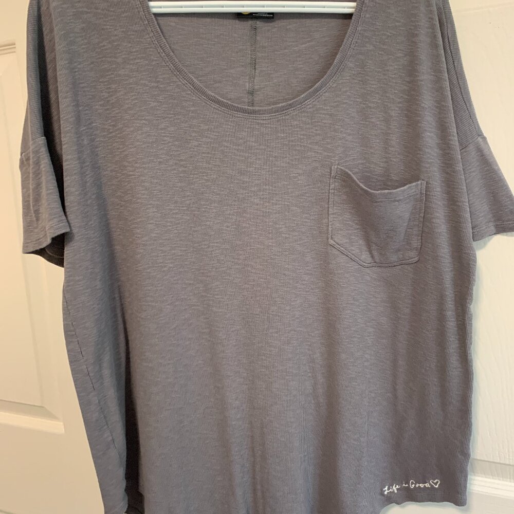 Life is Good Loose Fit Ribbed Tee
